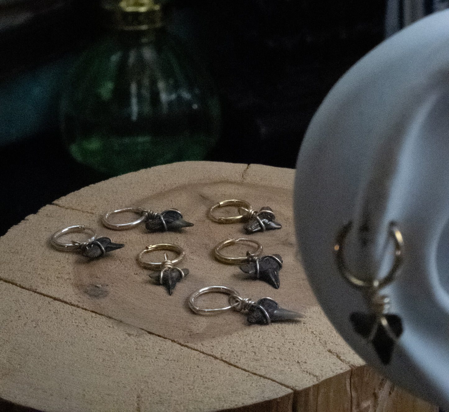 Mini Shark Tooth Cartilage Hoop