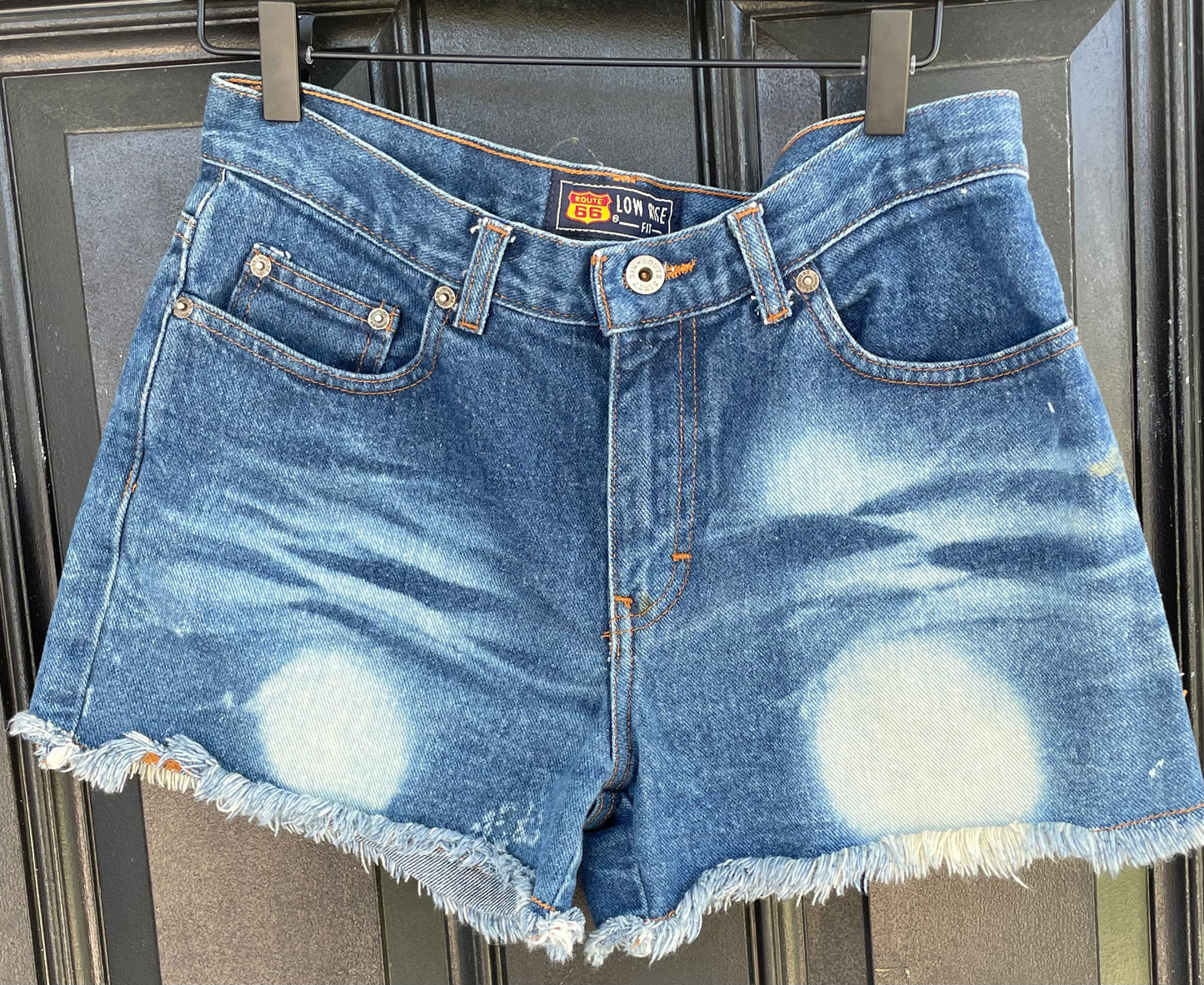 Size 8 | Route 66 | Low Rise Retro Painted Denim Shorts