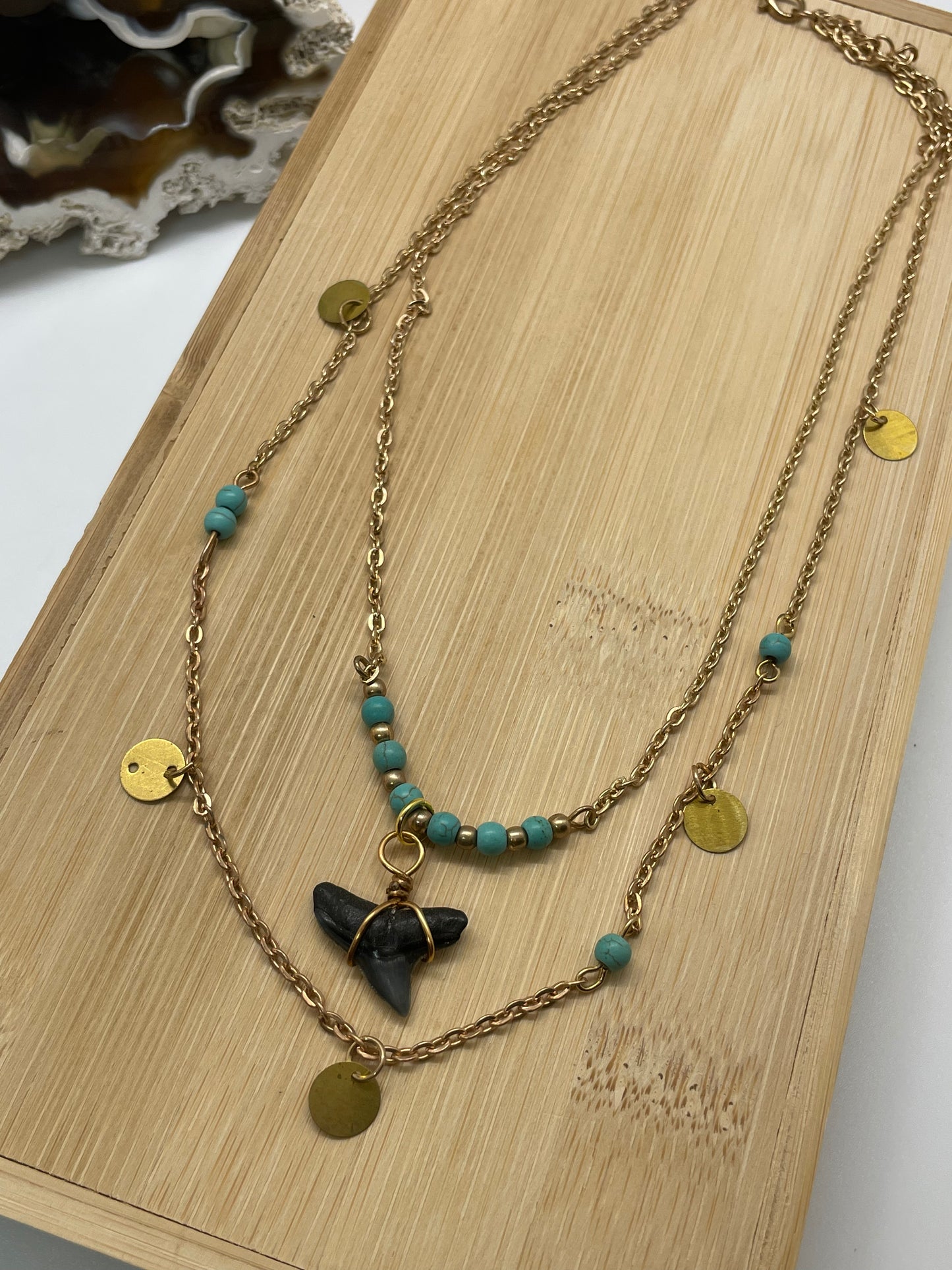 Bull Shark | Double Layered Gold Plated Chain