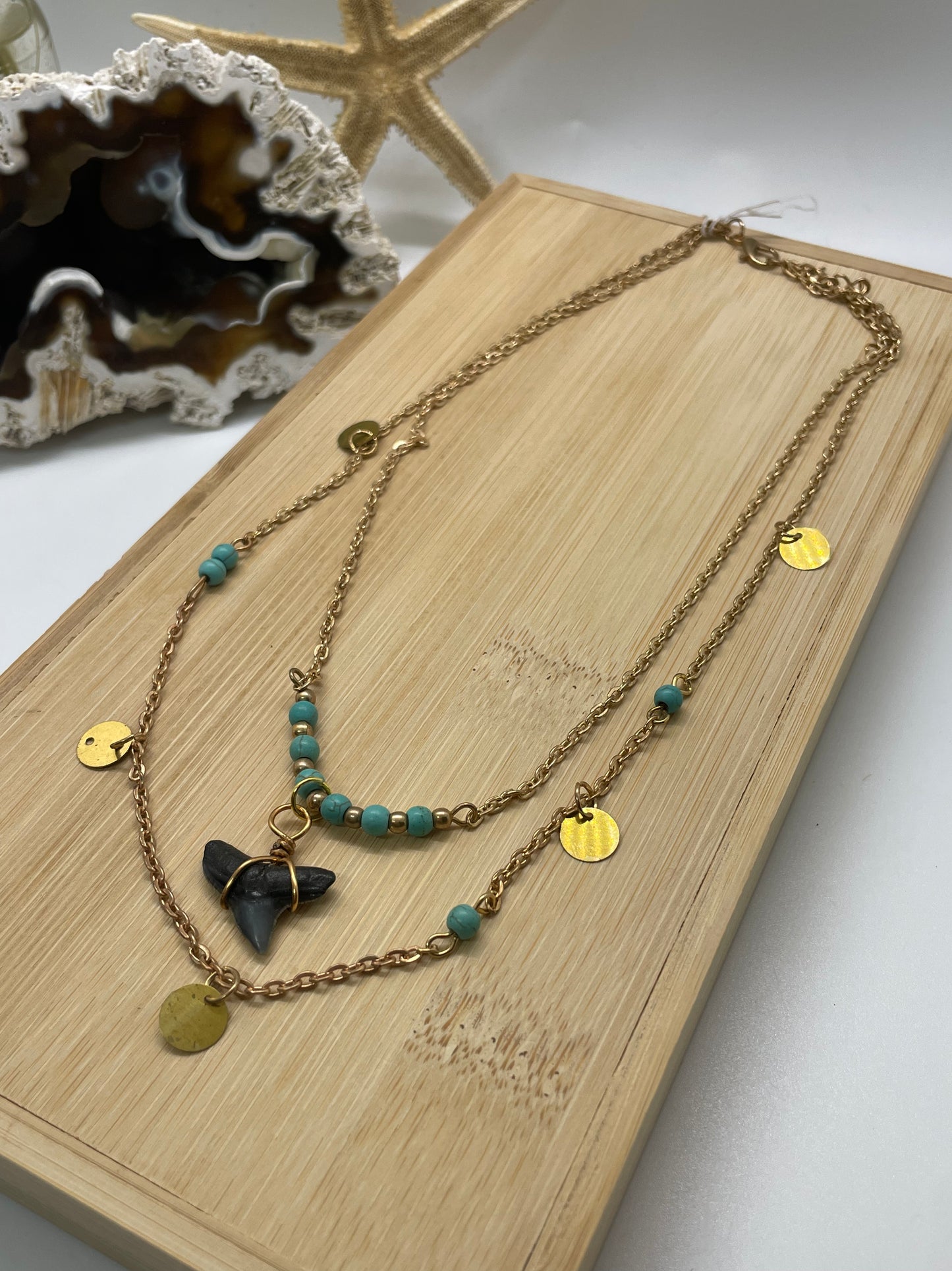 Bull Shark | Double Layered Gold Plated Chain