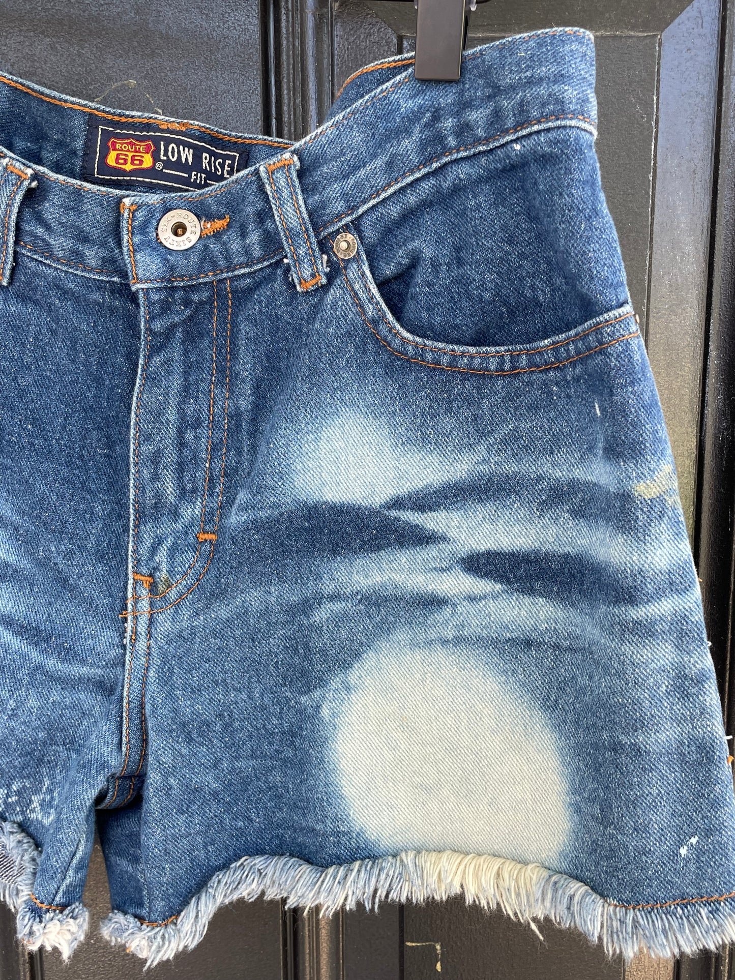 Size 8 | Route 66 | Low Rise Retro Painted Denim Shorts