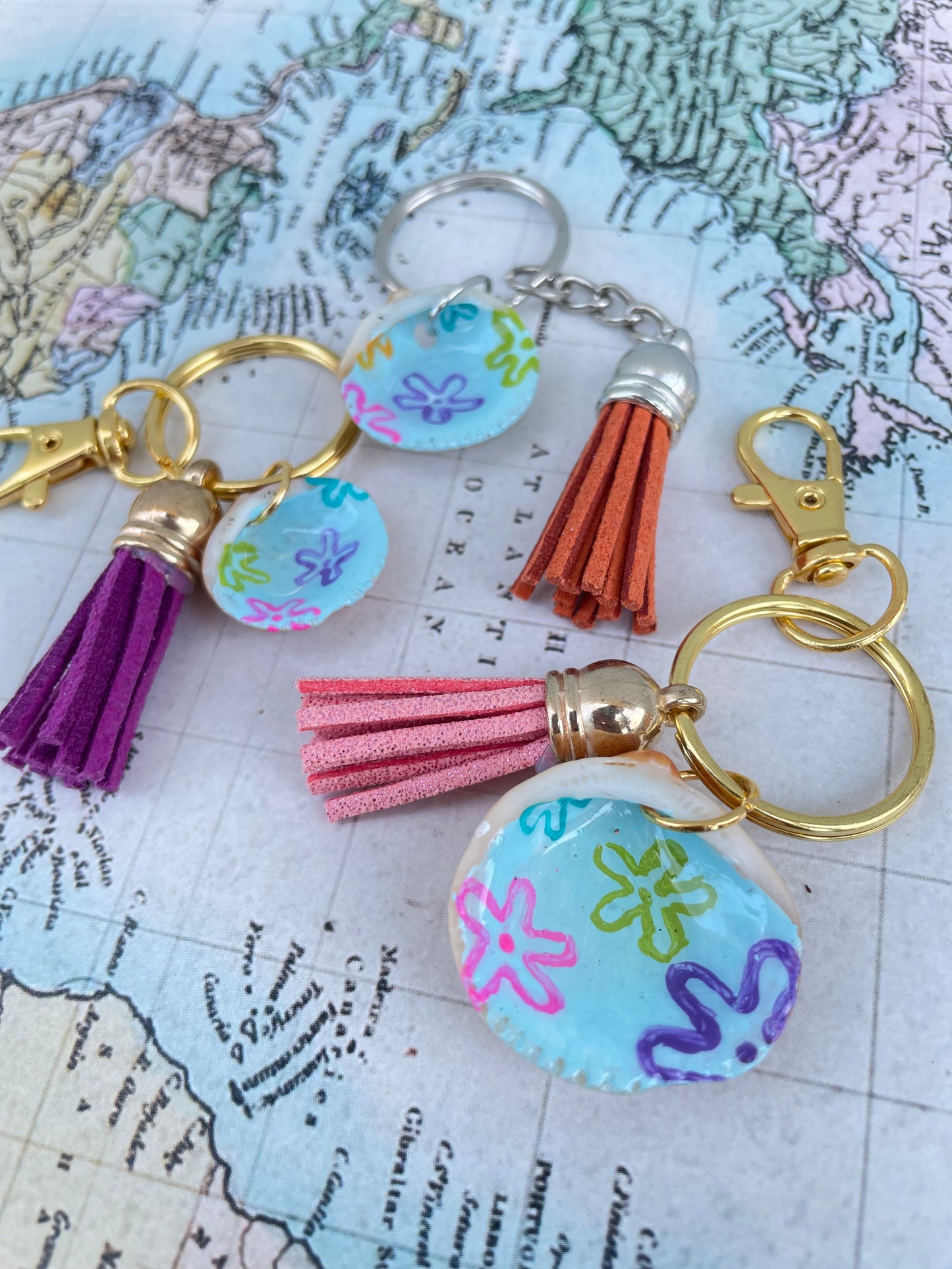 Bikini Bottom Flower Painted Shell