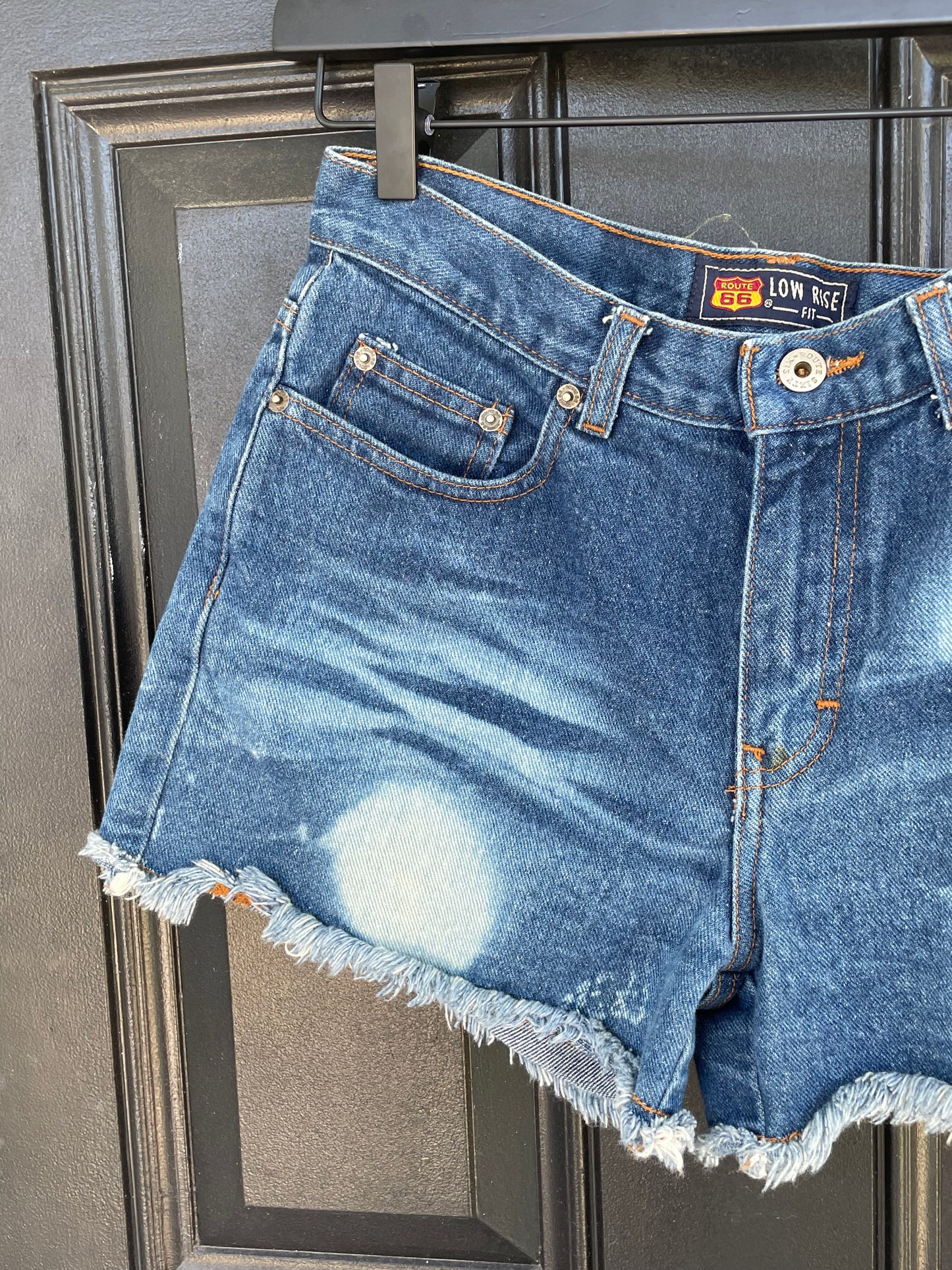 Size 8 | Route 66 | Low Rise Retro Painted Denim Shorts