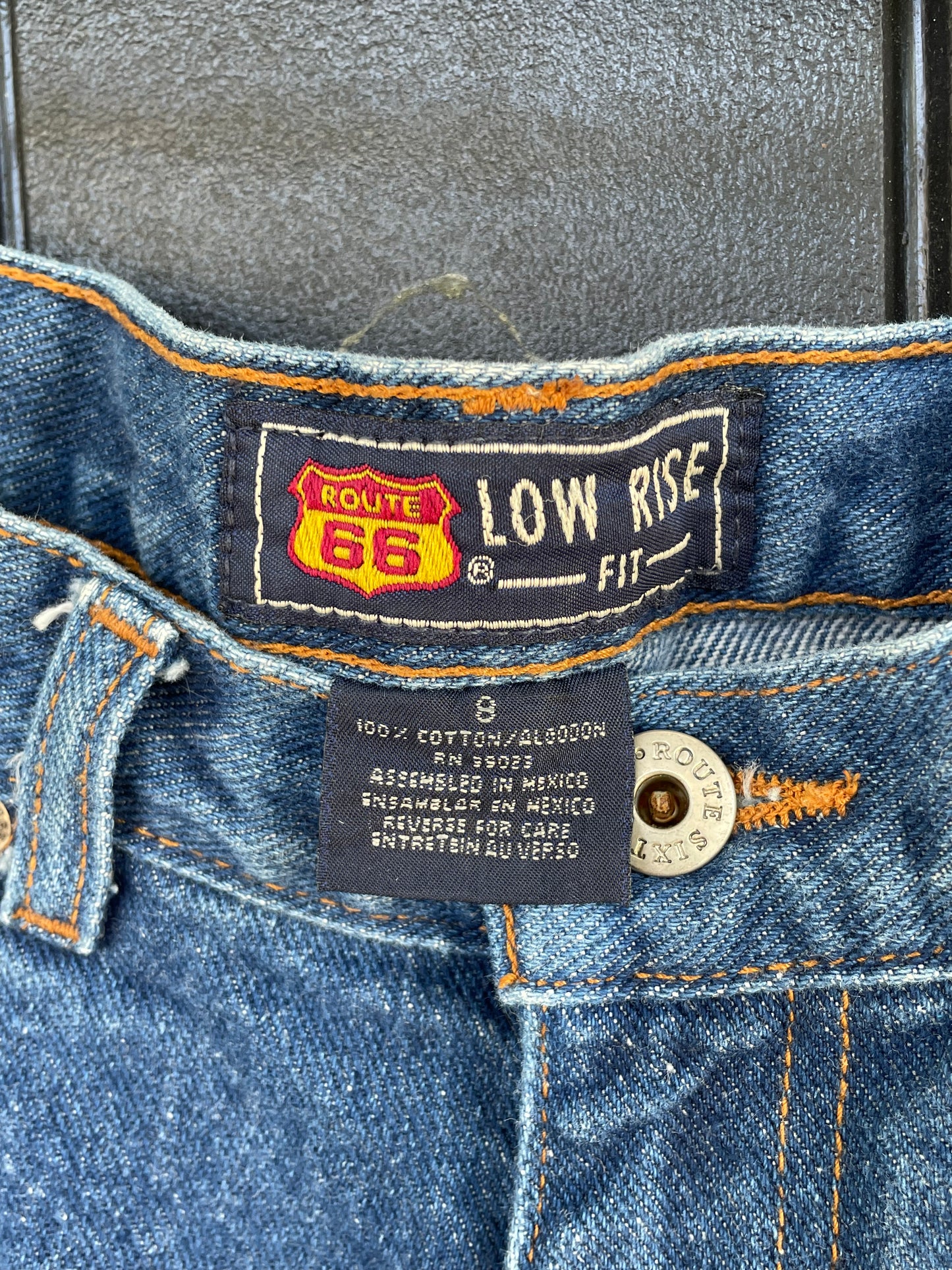Size 8 | Route 66 | Low Rise Retro Painted Denim Shorts