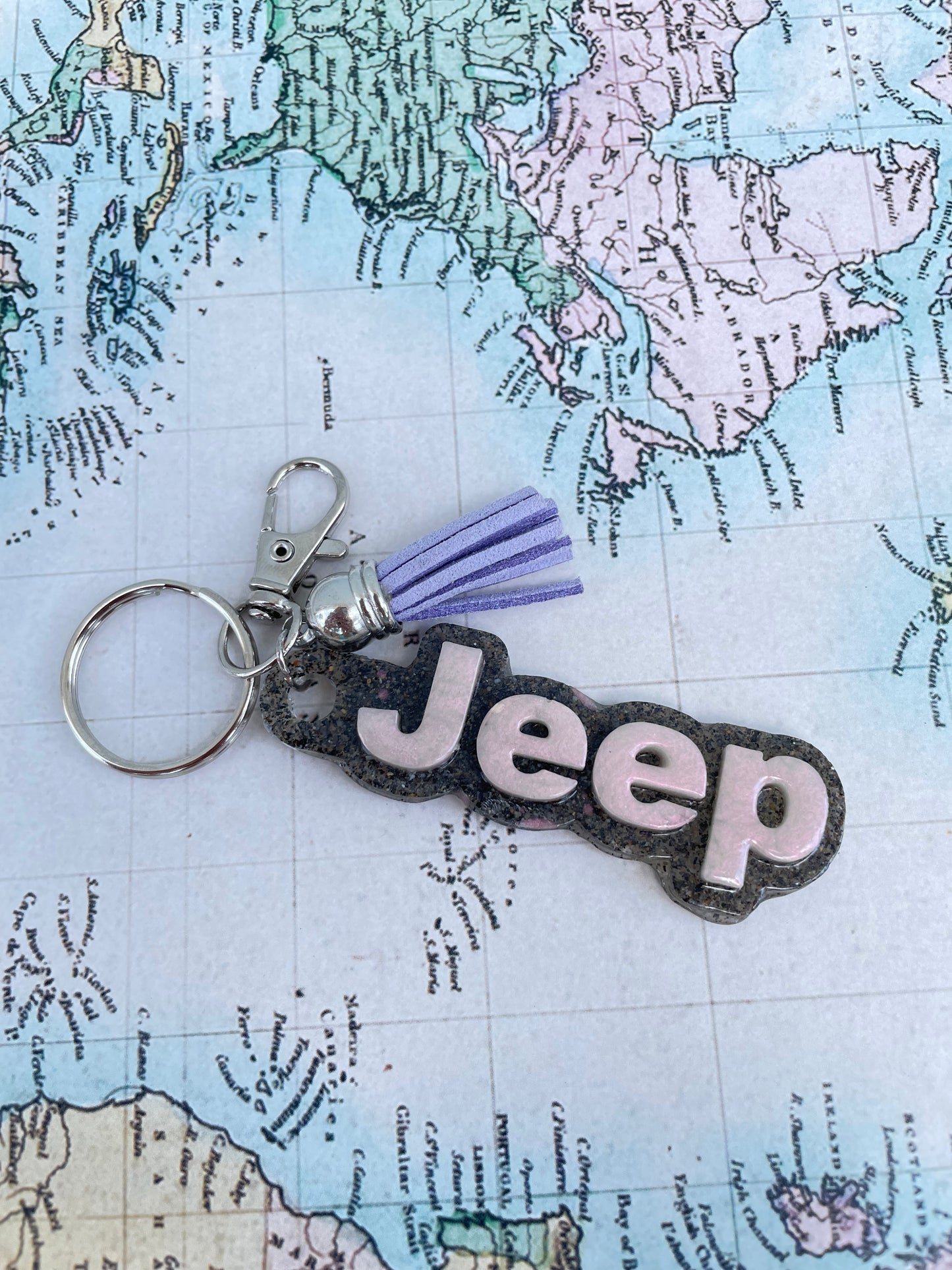 Purple & Sand | Jeep Keychain