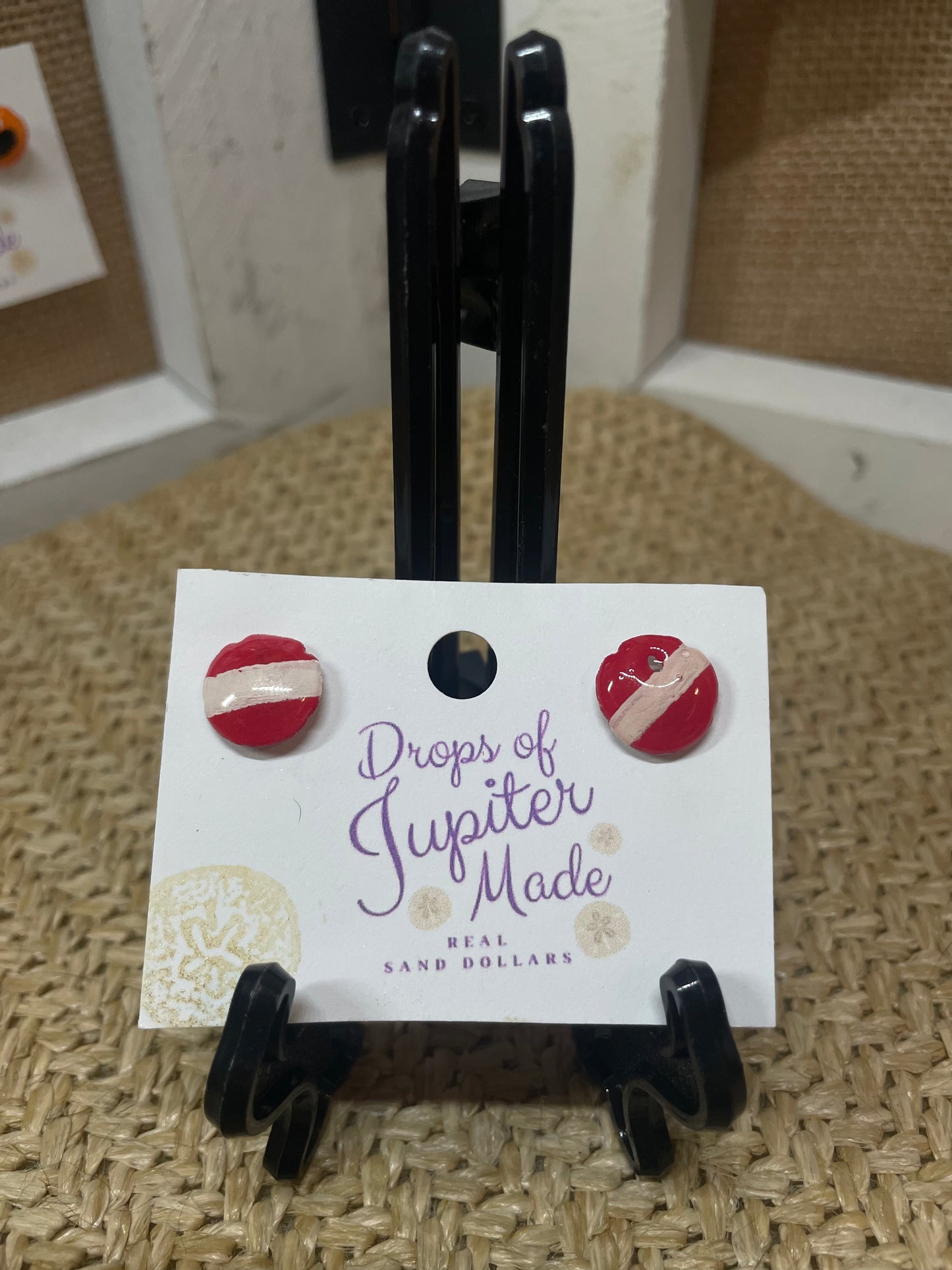 REAL Sand Dollar Stud Earrings | Dive Flag | 2 Size Options