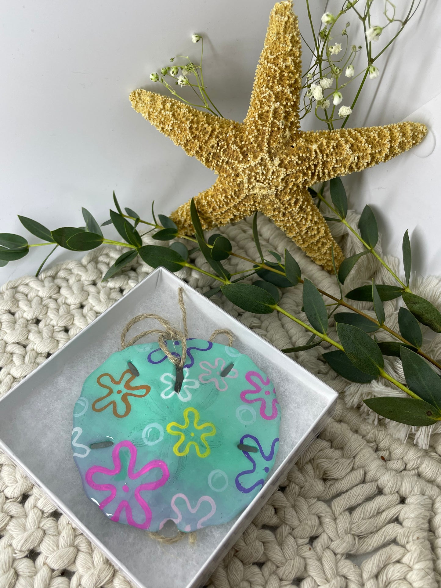 Bikini Bottom Sky | Painted Sand Dollar Ornament