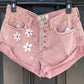 Size 26(2) Pocket full of daisies | Hand-painted We The Free People Jean Shorts